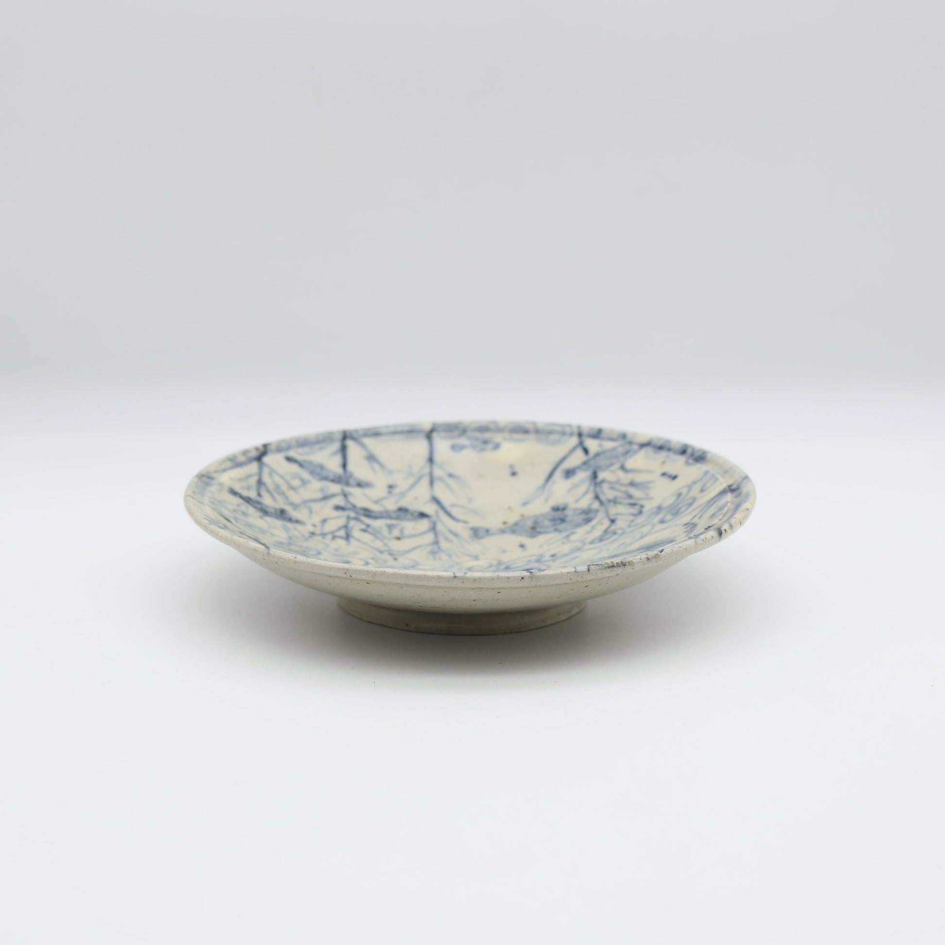 饗庭孝昌 呉須絵五寸皿 - 丸皿 | 益子焼 陶庫