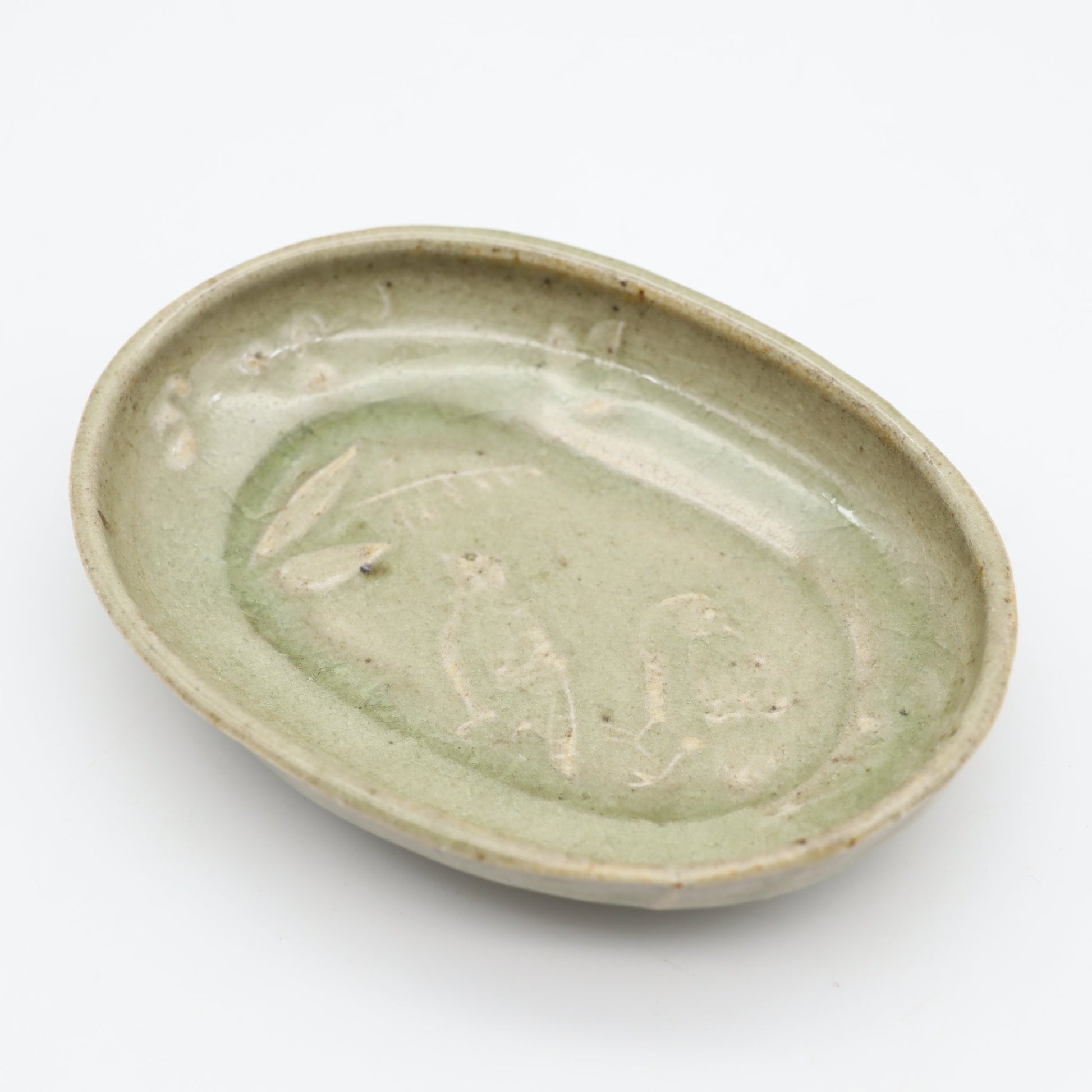 饗庭孝昌 青磁楕円皿 - 角皿・楕円皿 | 益子焼 陶庫