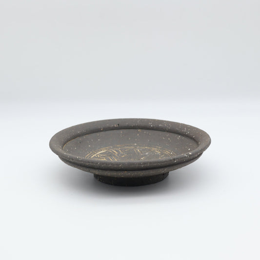 荻野善史 象嵌リム皿 - 丸皿 | 益子焼 陶庫
