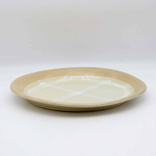 萩原芳典 丸皿_糠釉 - 丸皿 | 益子焼 陶庫