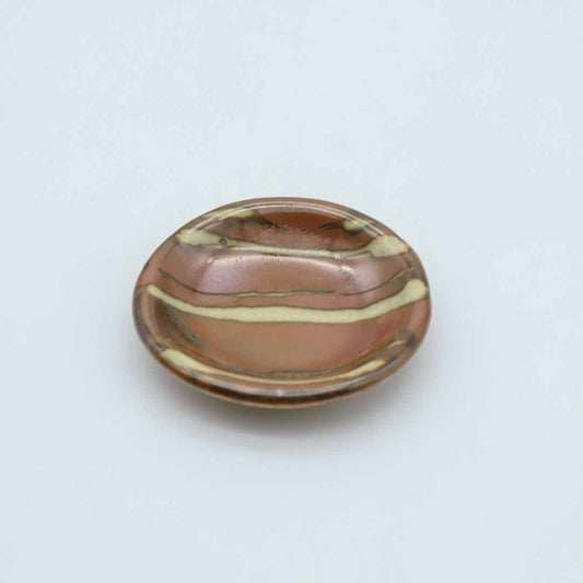 萩原芳典 極豆皿_柿釉 - 丸皿 | 益子焼 陶庫