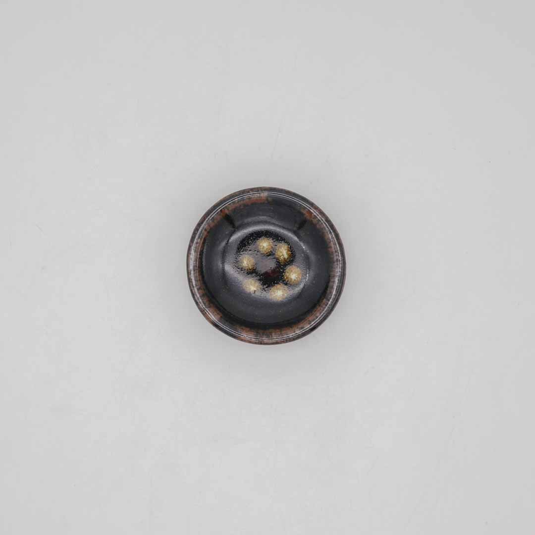 【萩原芳典】極豆皿_黒釉