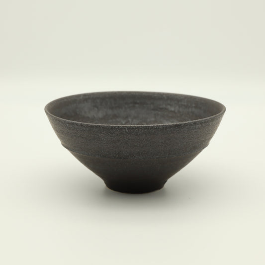 [Yoshinori Hagiwara] Black Matte Glazed Rice Bowl
