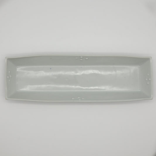 [Saito Osamu] White porcelain Icchin rectangular bowl