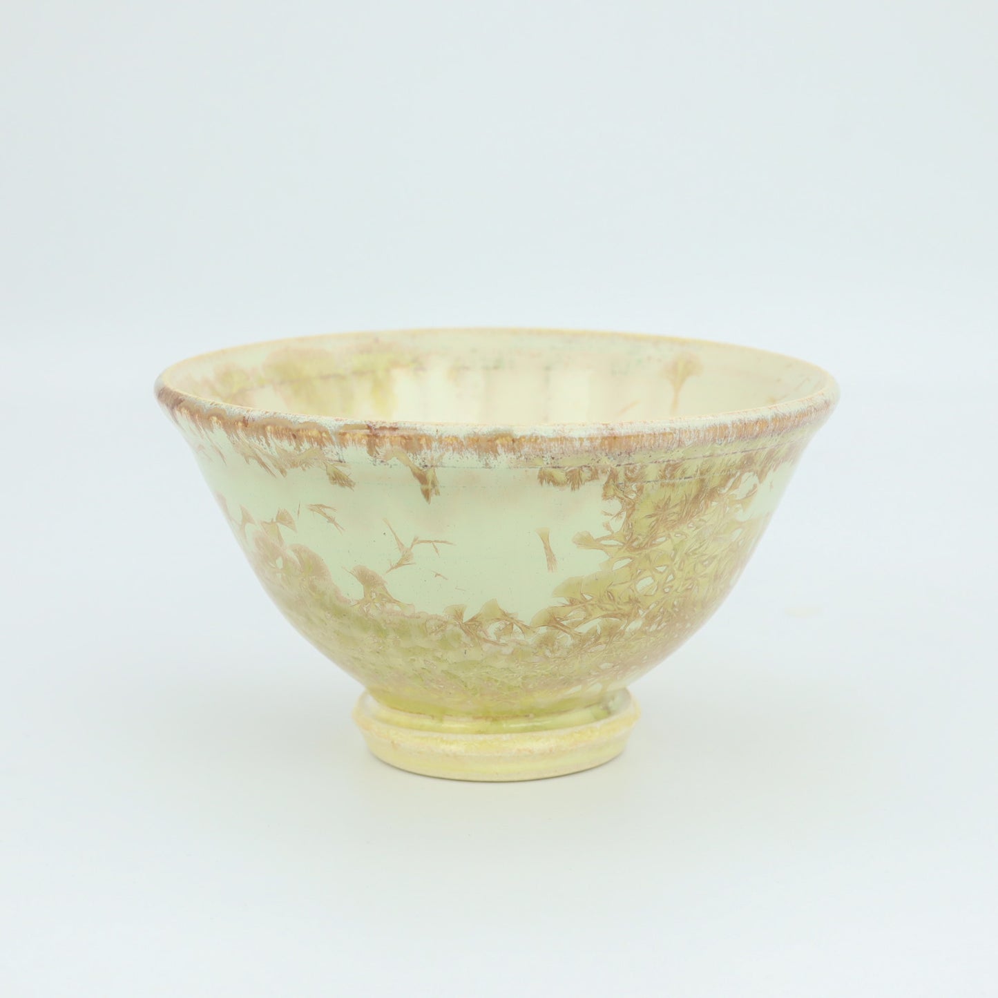 [Kazumi Mita] Crystal Glazed Rice Bowl, Small, Olive
