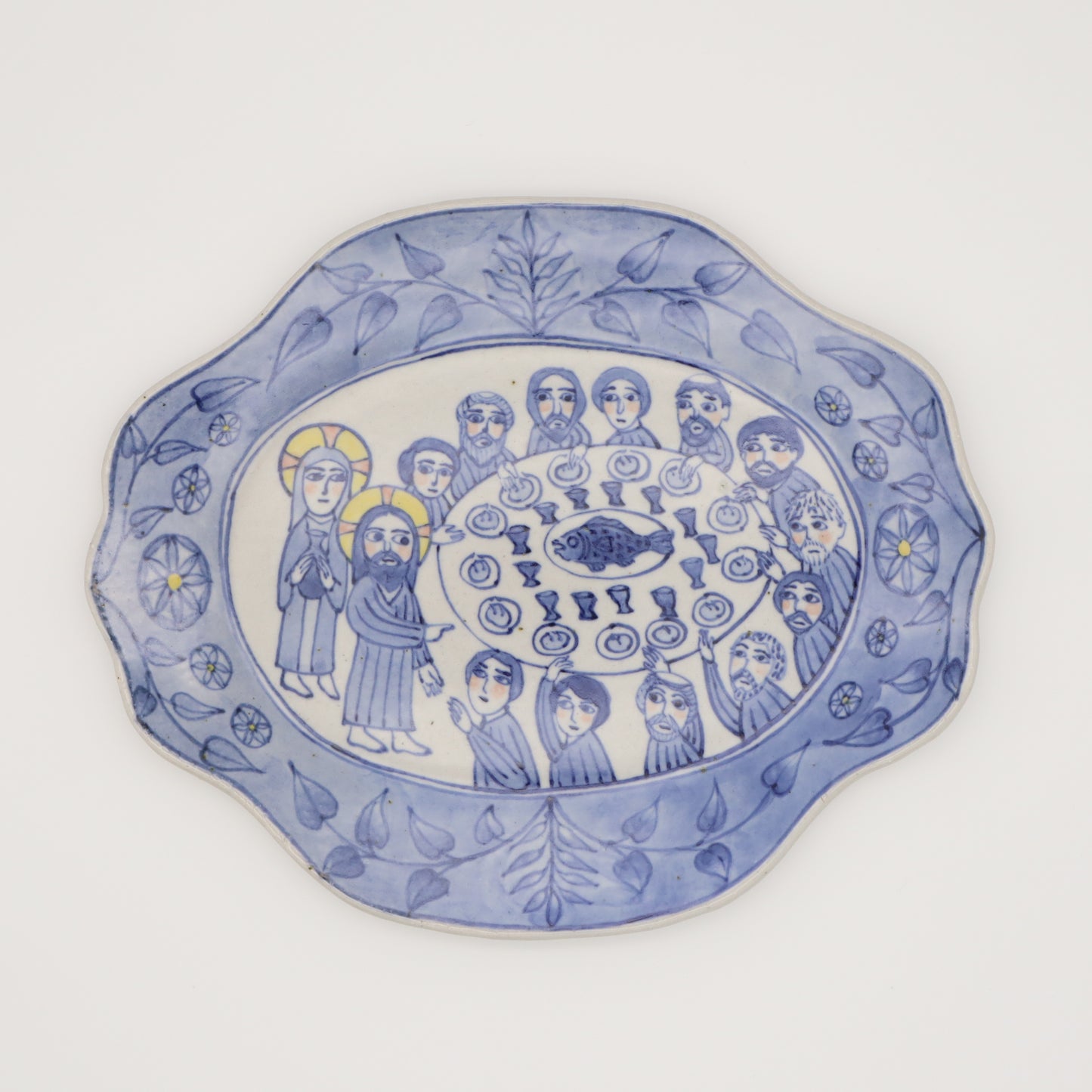 [Akemi Aigami] Hand-painted Deformed Plate The Last Supper