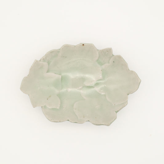 [Aiba Takamasa] Celadon gentian dish with base